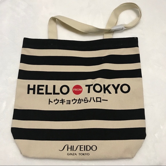 NWOT Shiseido HELLO TOKYO Canvas Tote Bag - Picture 1 of 6
